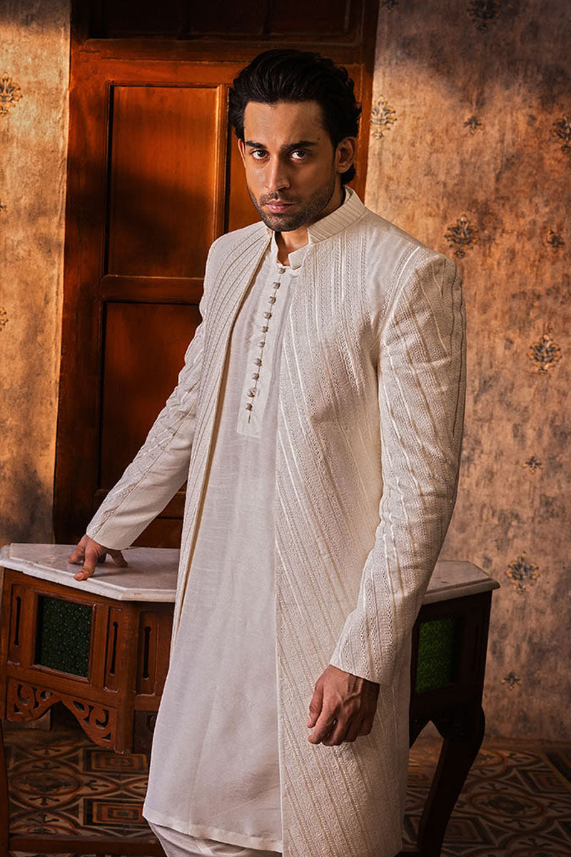 White Sherwani
