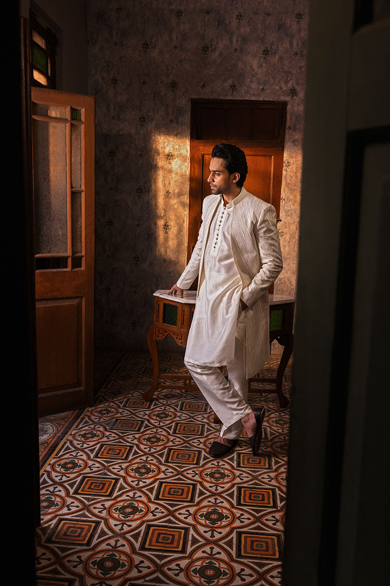 White Sherwani