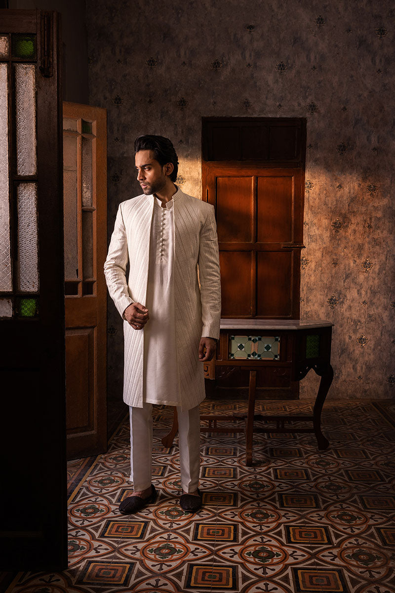 White Sherwani
