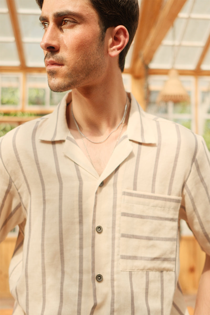 SELF LINING CAMP COLLAR SHIRT