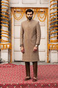 RUSSET BROWN SHERWANI