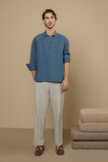 SPACE BLUE LINEN SHIRT