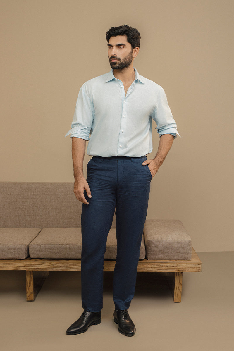 SKY BLUE LINEN SHIRT