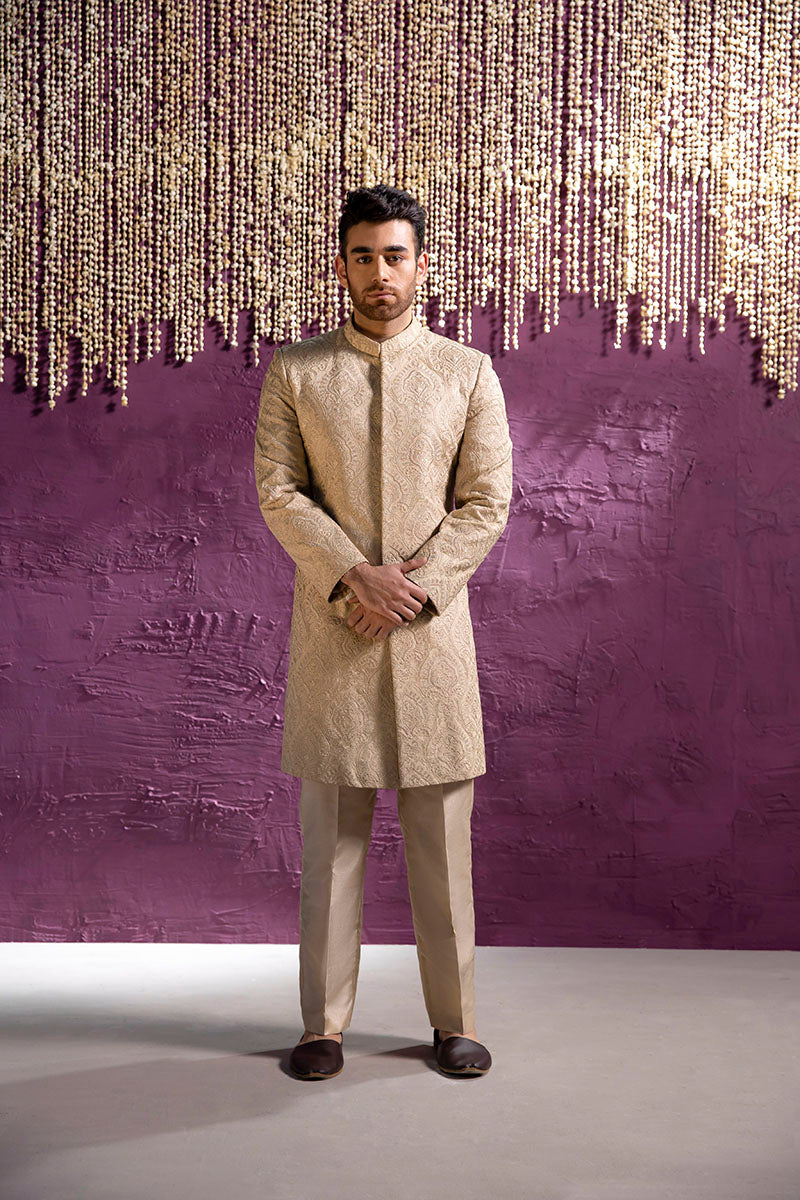 BEIGE LUXURY SHERWANI