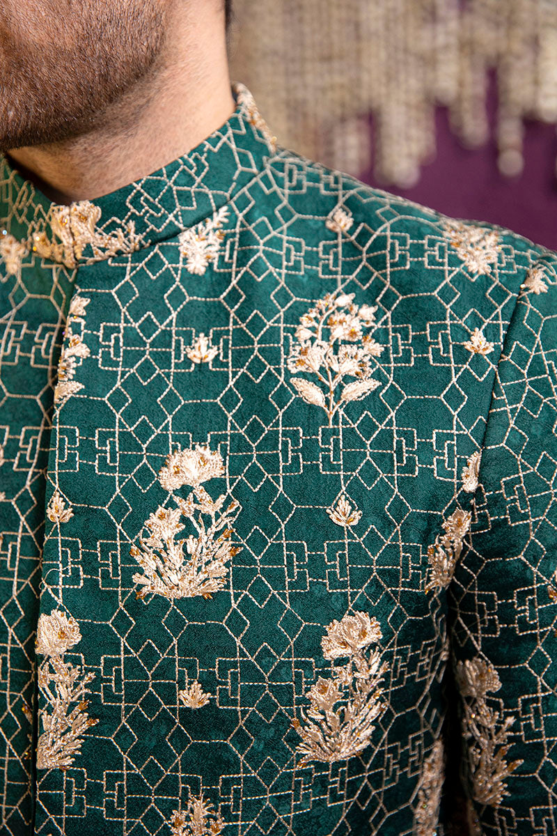 EMERALD GREEN PRINCE COAT