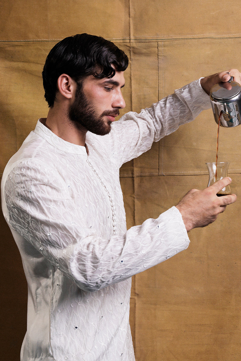 WHITE KURTA PAJAMA