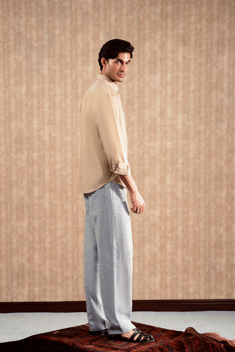 Beige Button Down