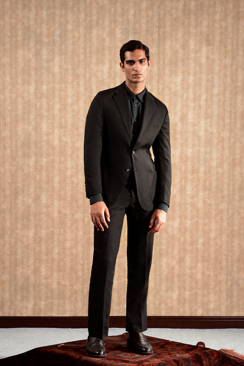 Black Linen Suit
