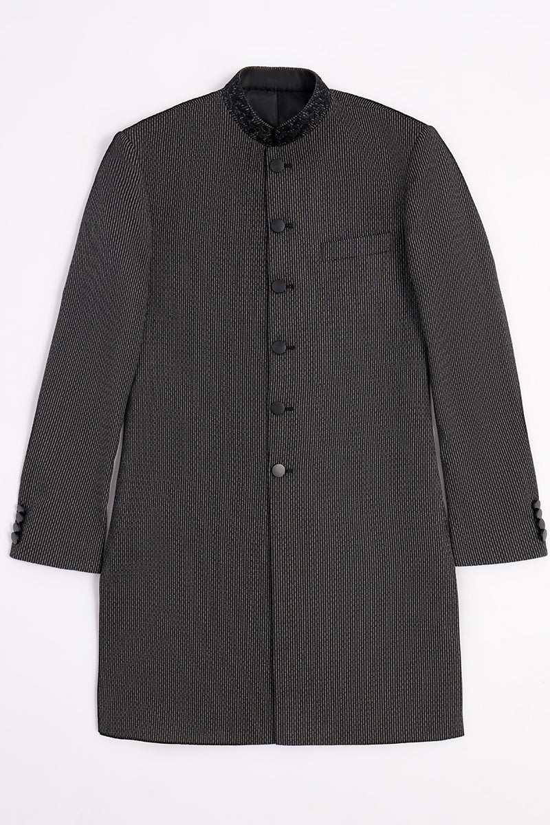 mens black sherwani for wedding