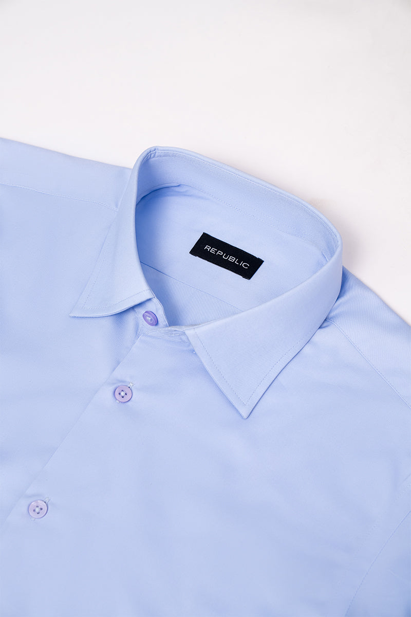 TAILORED FIT BLUE FORMAL SHIRT