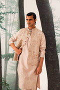 'FARZAM' HAND EMBROIDERED CORAL PINK WAISTCOAT