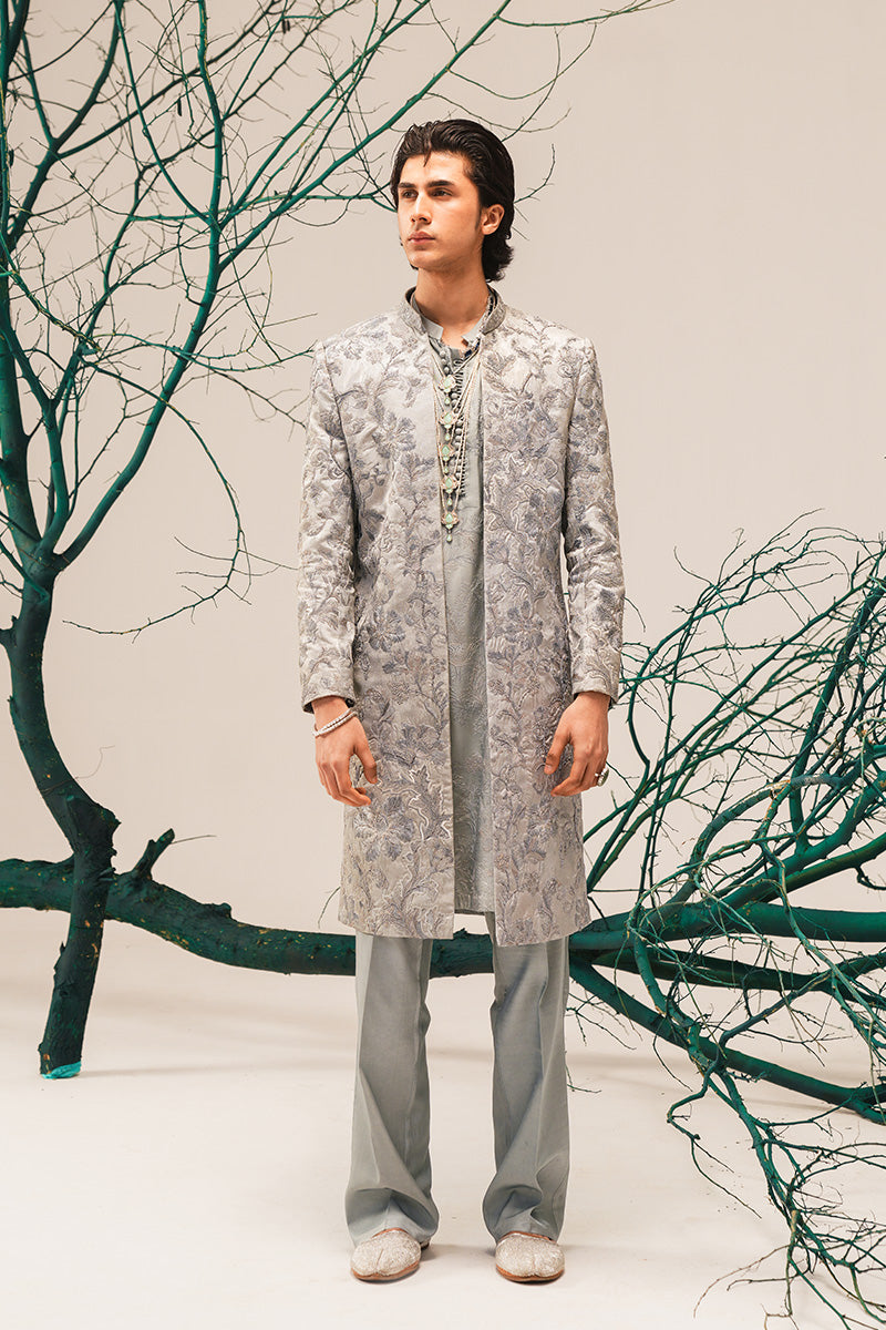 'RAO' HAND EMBROIDERED OPEN-SHERWANI