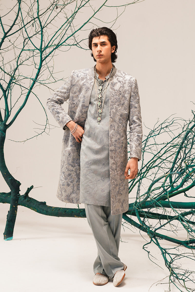 'RAO' HAND EMBROIDERED OPEN-SHERWANI