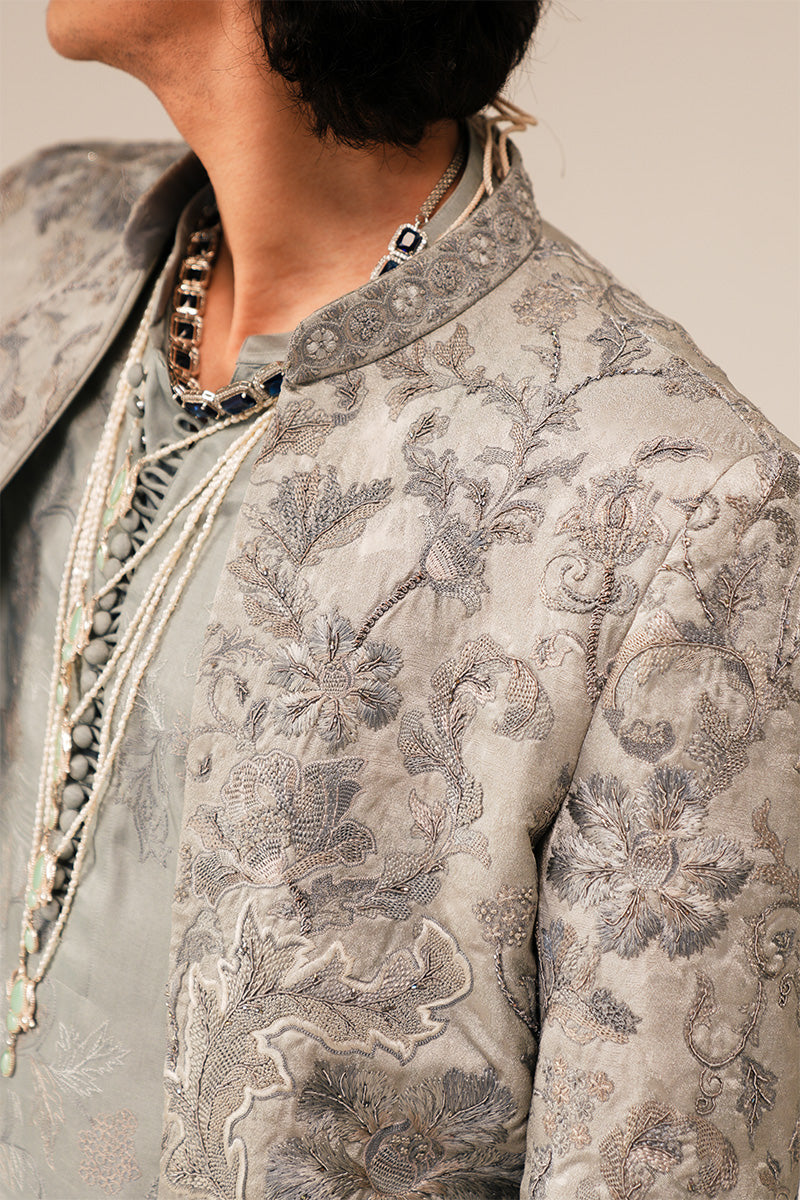 'RAO' HAND EMBROIDERED OPEN-SHERWANI