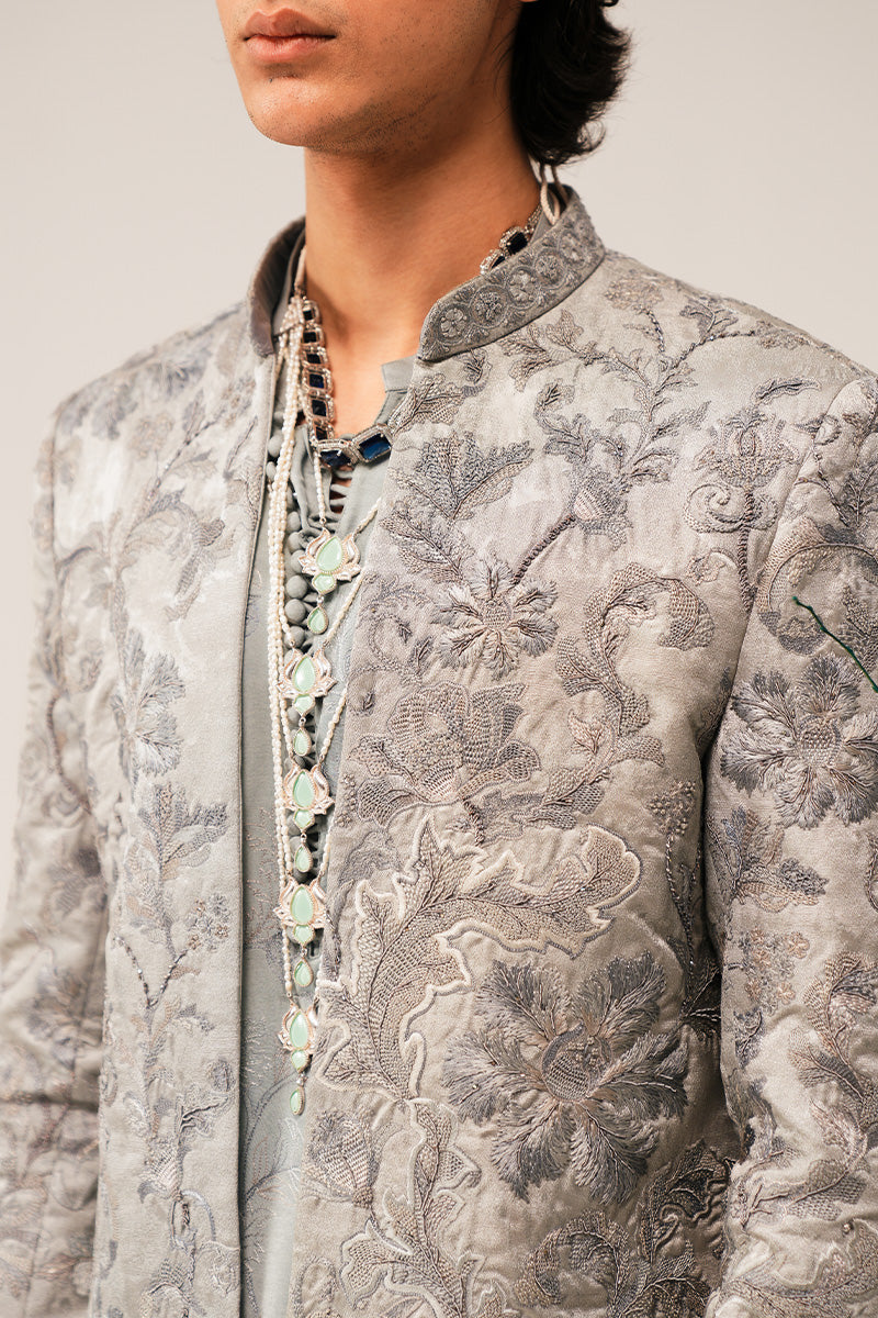 'RAO' HAND EMBROIDERED OPEN-SHERWANI