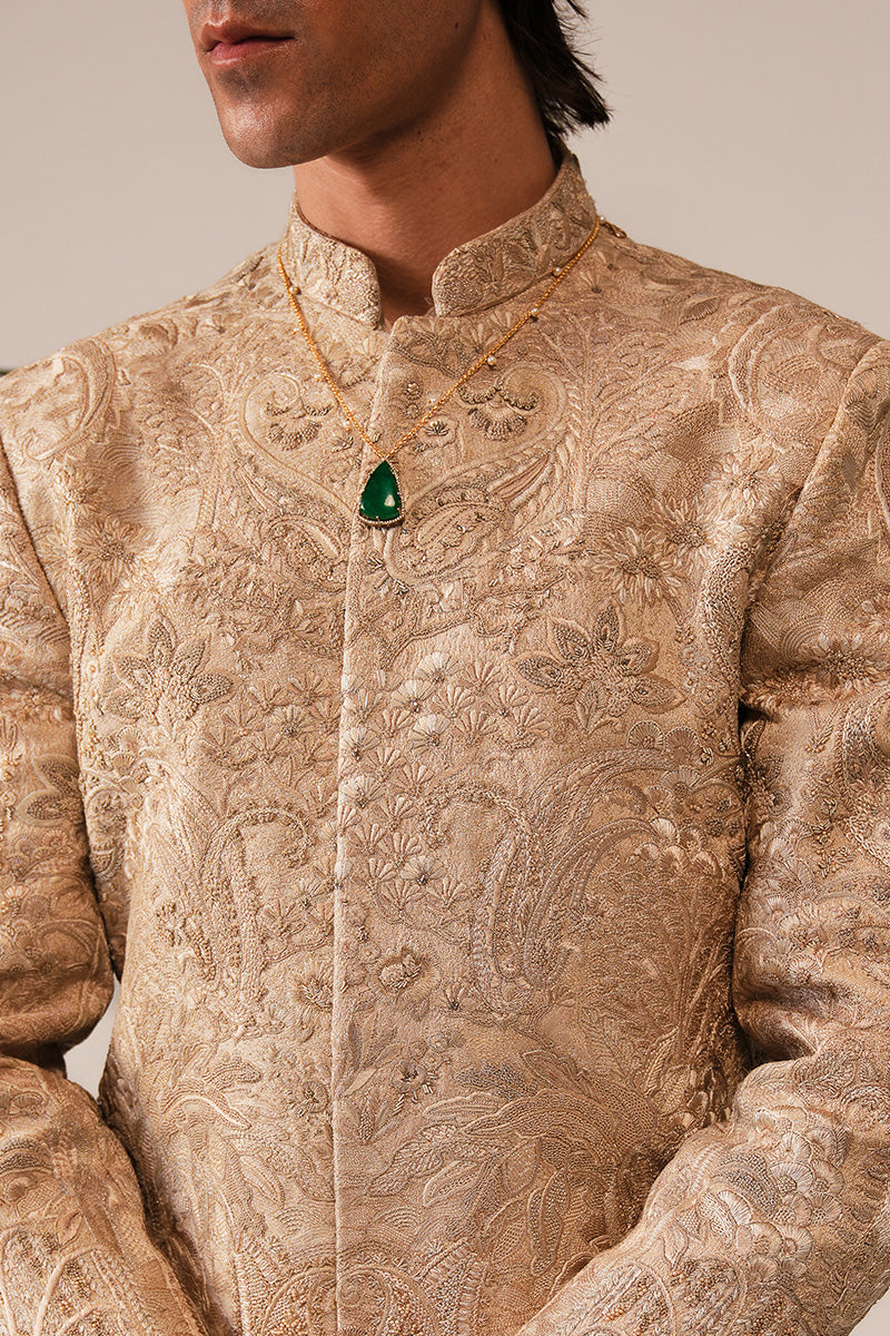 'ALEEM' HAND EMBROIDERED SHERWANI