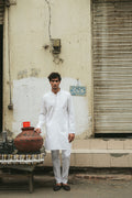 STRIPED FRONT PANEL KURTA TROUSER