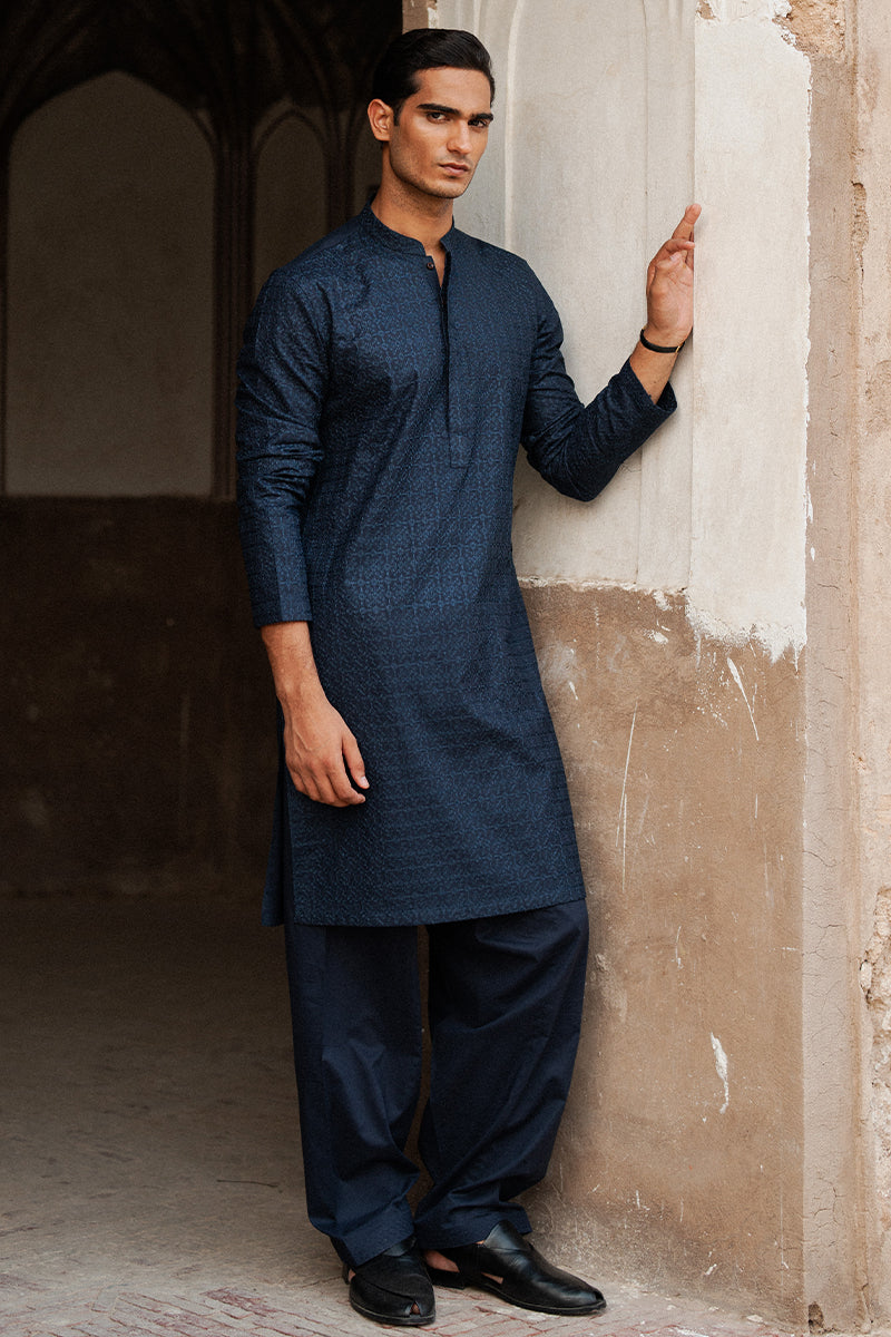 Navy Blue Kurta Shalwar