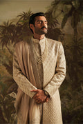 "Hasnain" Champagne Embroidered Shawl