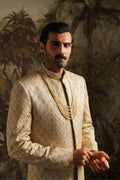 gold embroidered sherwani for groom