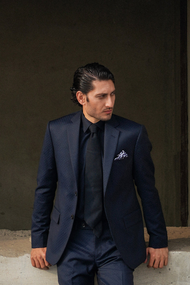 Blue Single Breasted Suit
