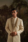 "Jamal" Pearl White Embroidered Sherwani