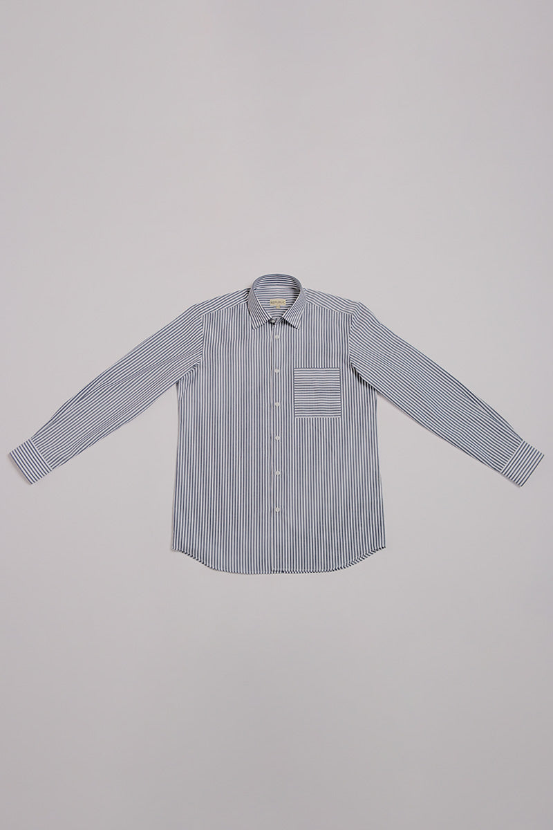 Blue & White Striped Shirt
