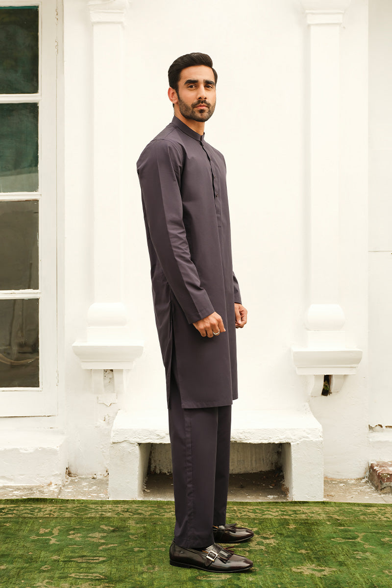 EMPIRICAL GREY KURTA PAJAMA