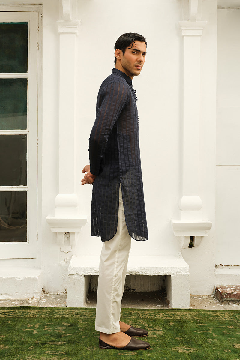PRUSSIAN BLUE KURTA PAJAMA