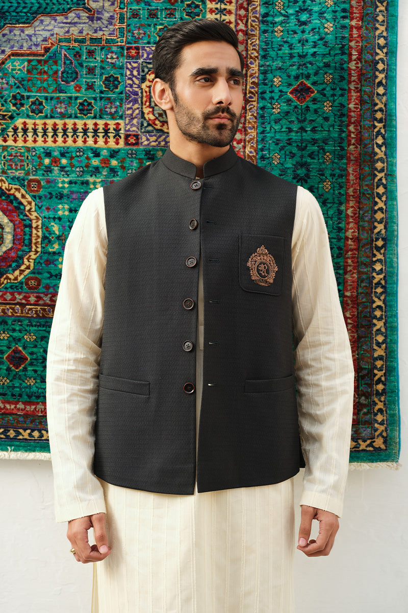 MID-NIGHT GREEN WAISTCOAT
