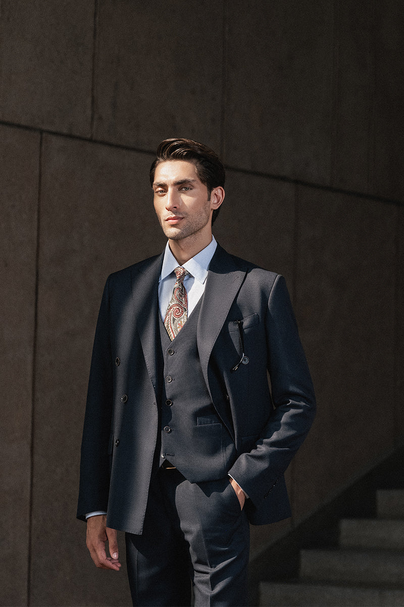 Black Double Breasted Suit
