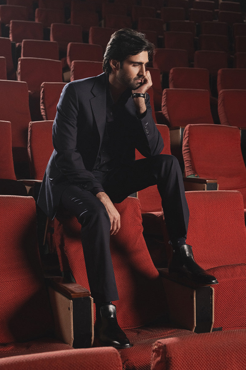 Navy Blue Two Piece Suit