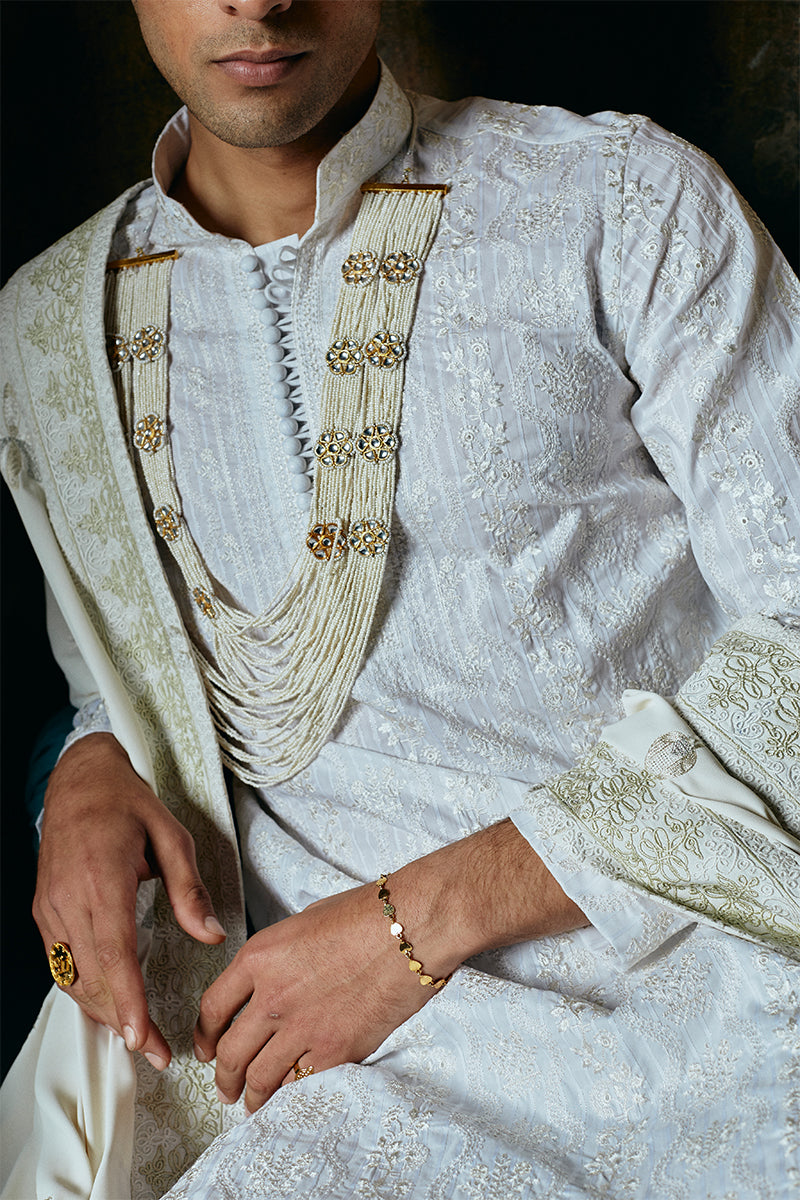 Latest Stylish Luxury White Kurta Pajama Design for Men