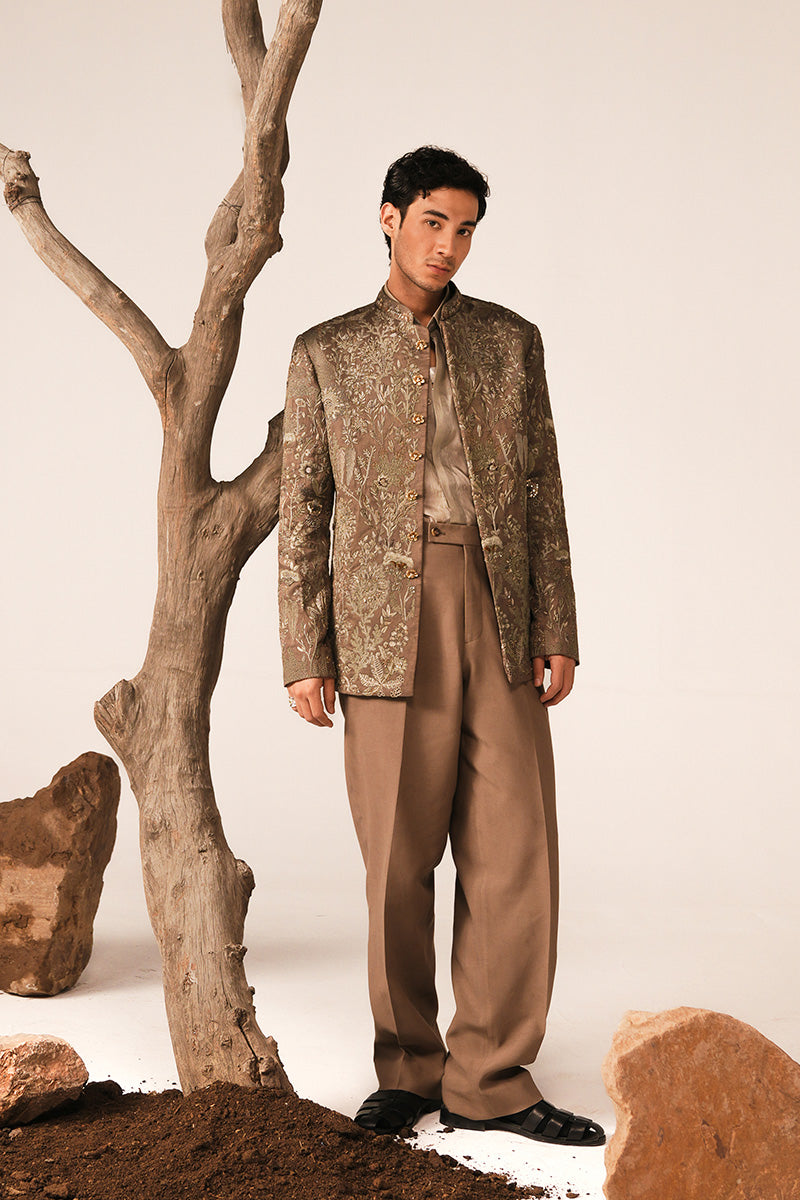 'PASHA' HAND EMBROIDERED BANDHGALA JACKET