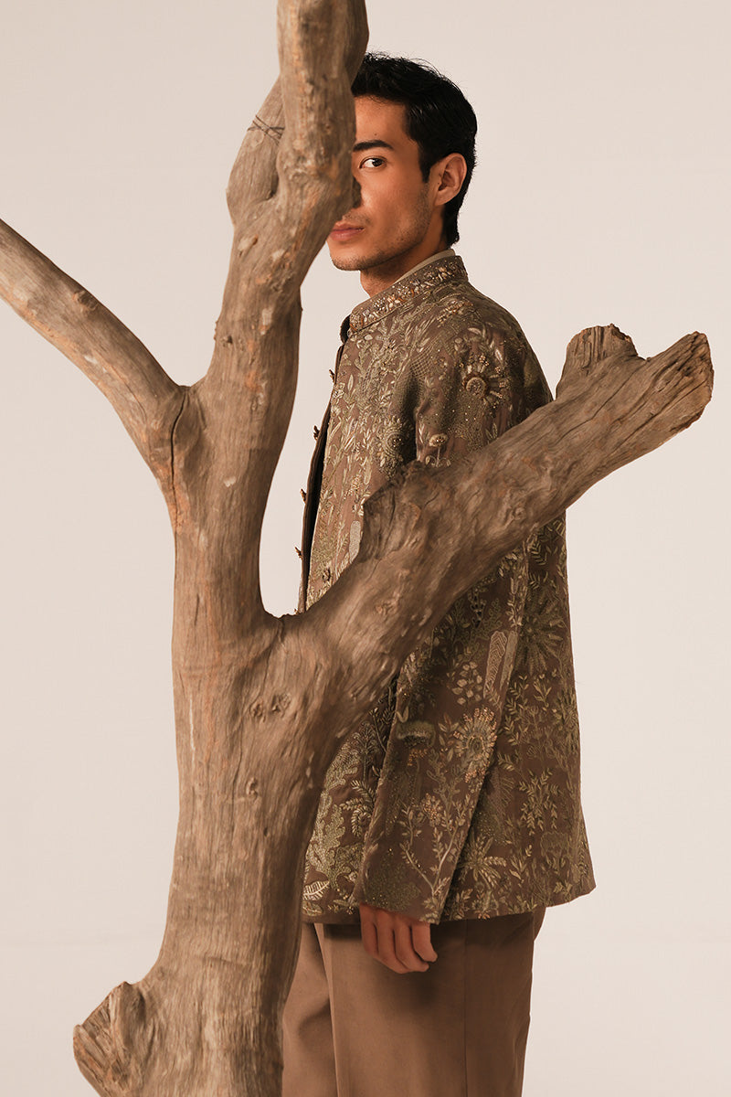 'PASHA' HAND EMBROIDERED BANDHGALA JACKET