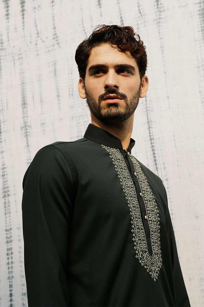 Green Kurta pajam design for men