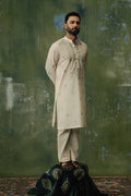 Ivory White Dori embroidered Kurta Pajama