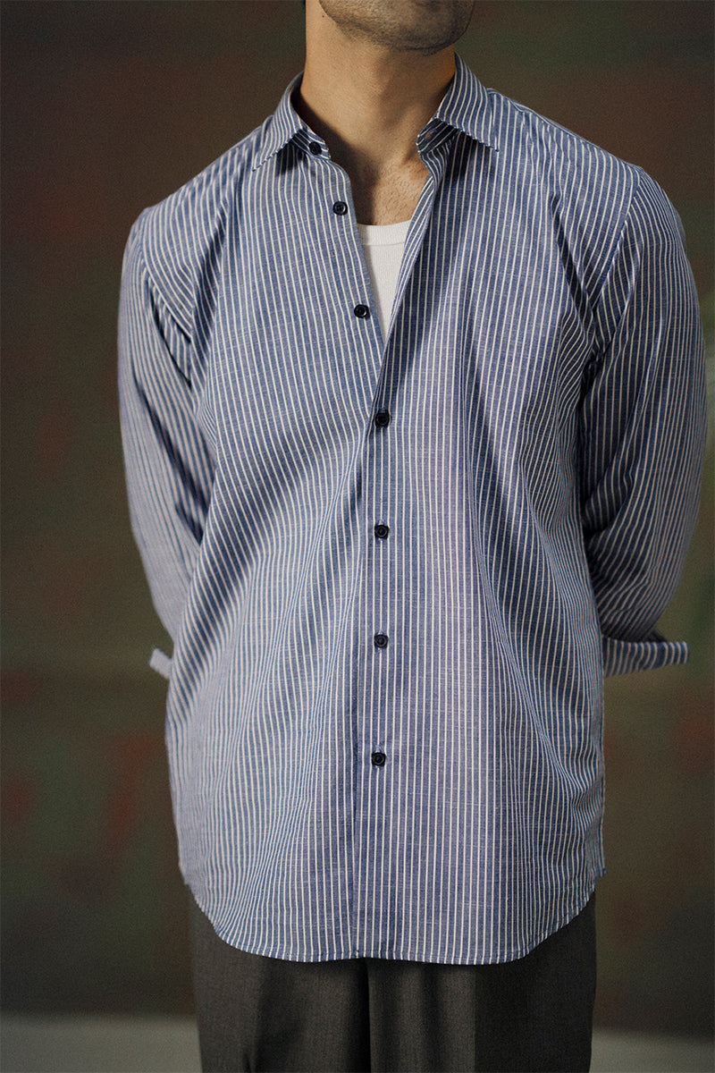 Prussian Blue Button Down Shirt