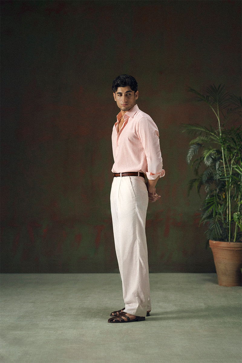 Pastel Pink Striped Shirt
