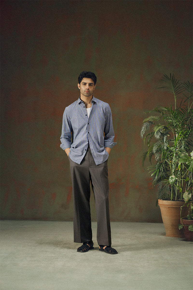 Prussian Blue Button Down Shirt