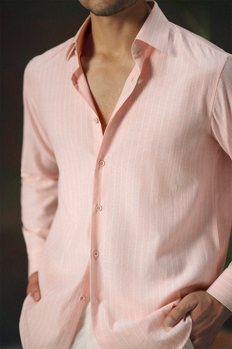 Pastel Pink Striped Shirt