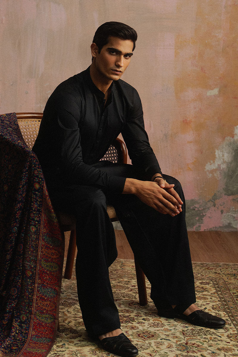Ebony Black Premium Shalwar Kameez