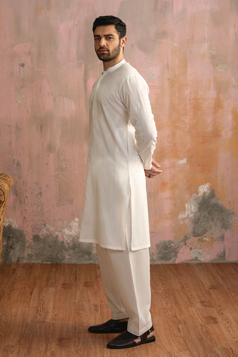Paisley Embroidered Kurta Shalwar