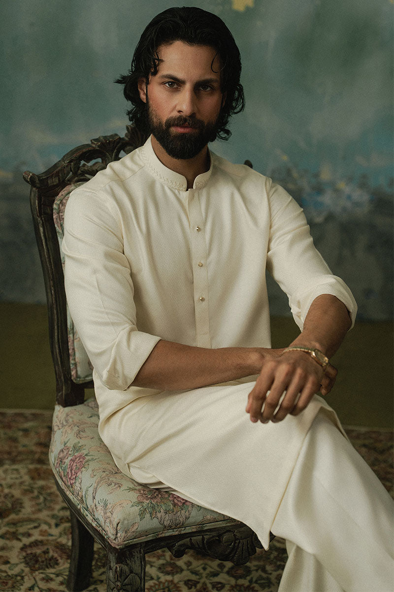 Ivory White Shalwar Kameez