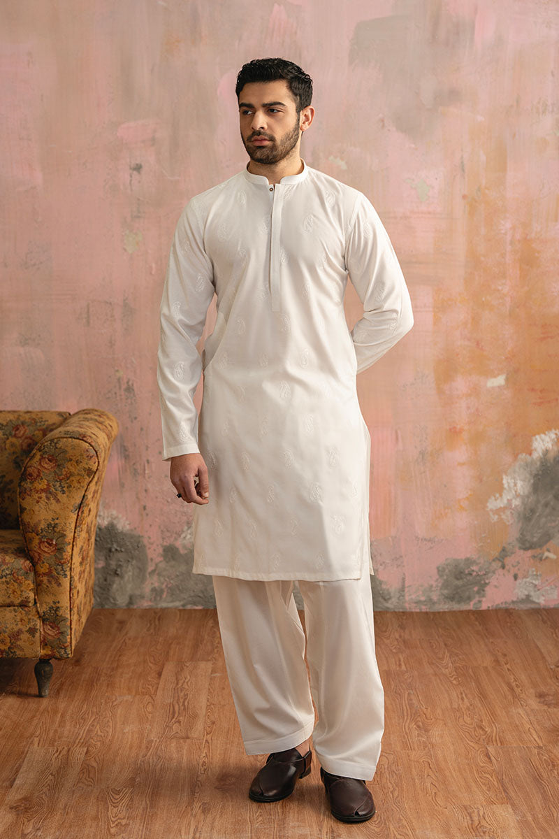 Paisley Embroidered Kurta Shalwar