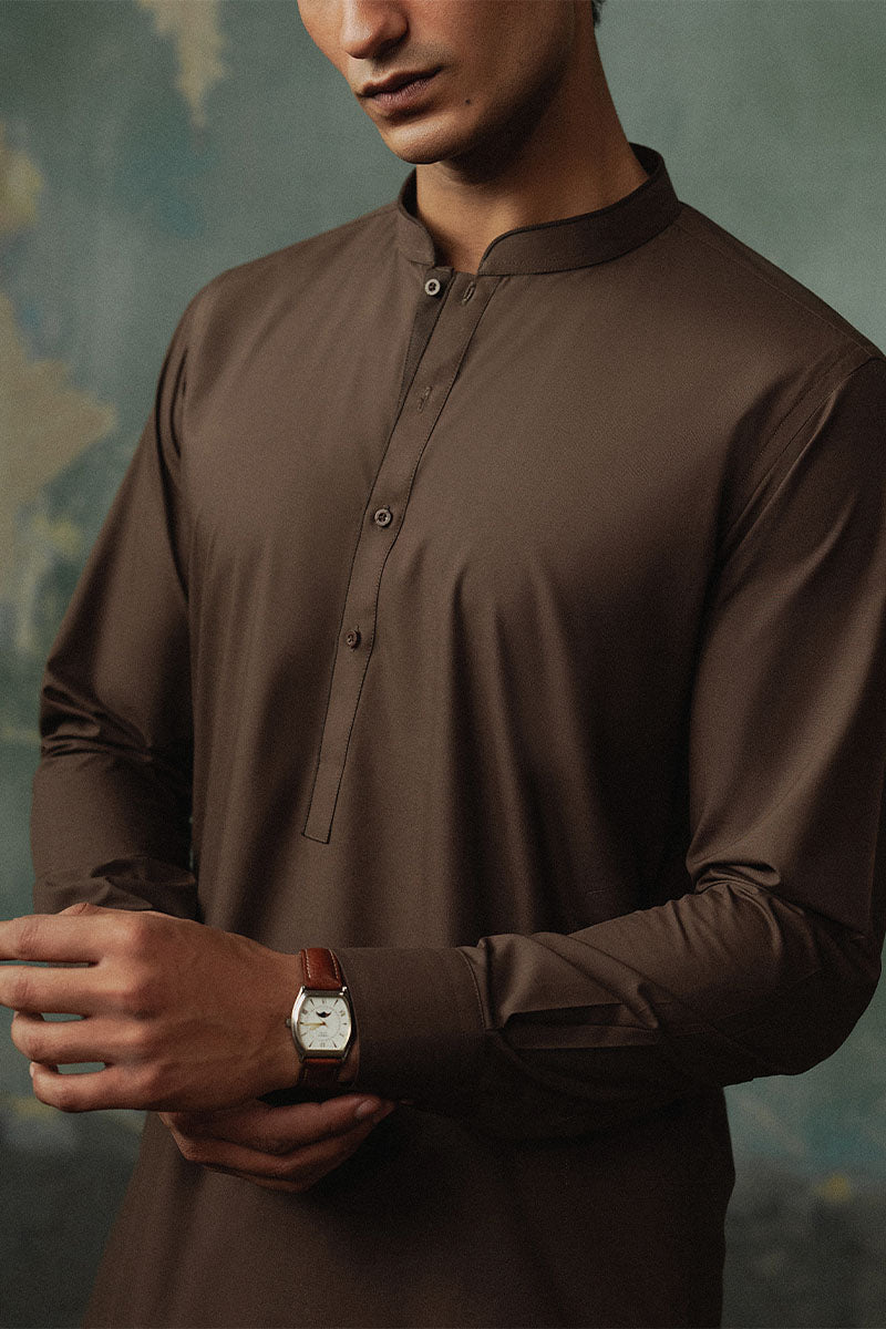 Classic Dark Brown Shalwar Kameez