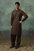 Classic Dark Brown Shalwar Kameez