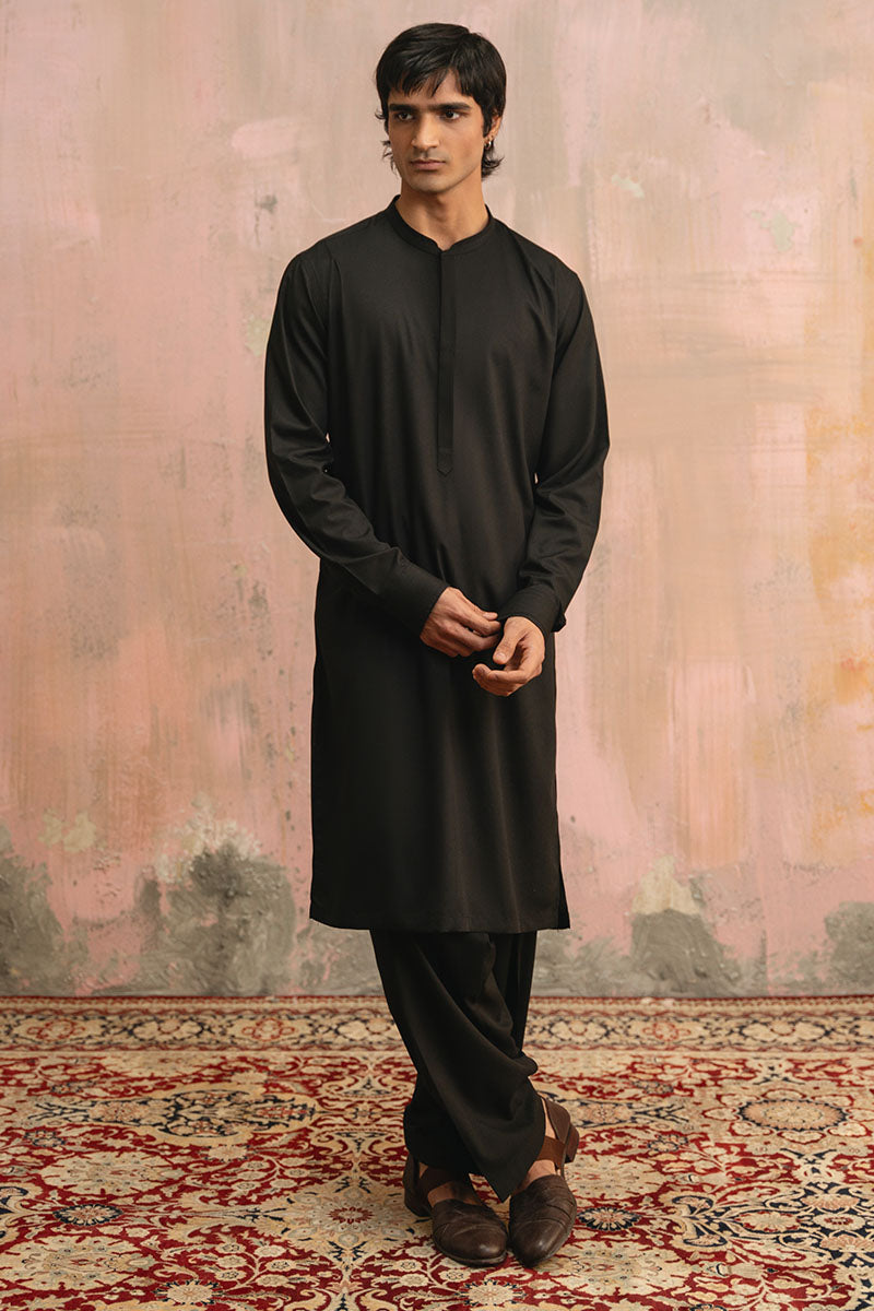 Premium Black Shalwar Kameez