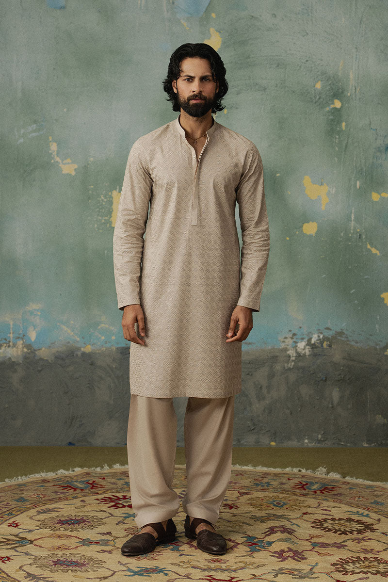 Pastel Pink Embroidered Kurta Shalwar