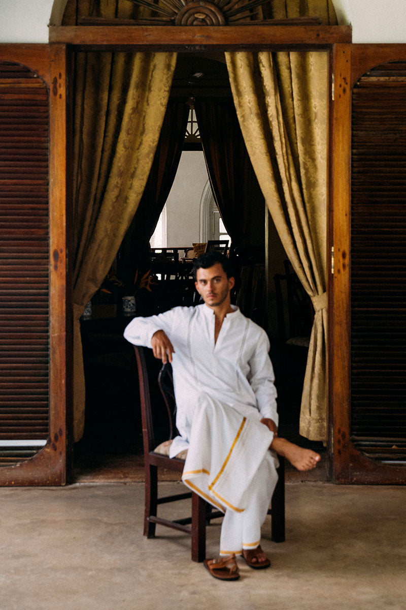 PEARL WHITE KURTA PAJAMA
